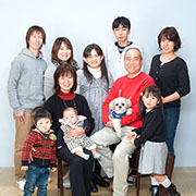 家族写真　東村山 七五三記念撮影　久米川駅前